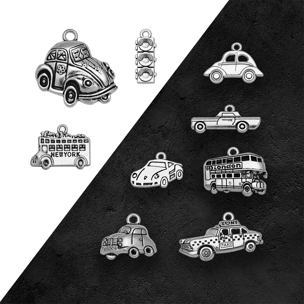 Jewelry Making York - 銀メッキの車のきらびやかなチャーム,新しいyorkチャーム,車の旅,日曜大工のジュエリー,製造,卸売