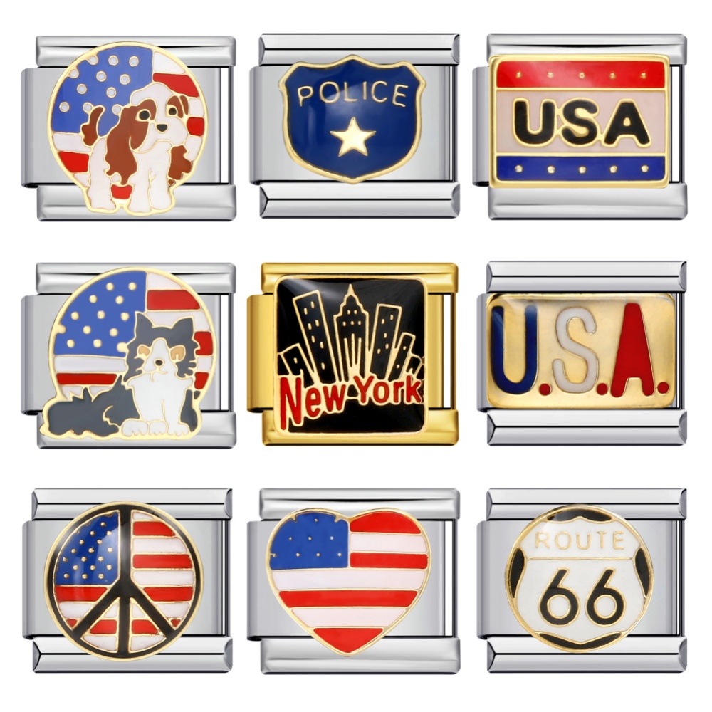 Jewelry Making York - 1pc ニューヨーク USA ワールド ​ ルートファッションイタリア弾性チャームリンクフィット