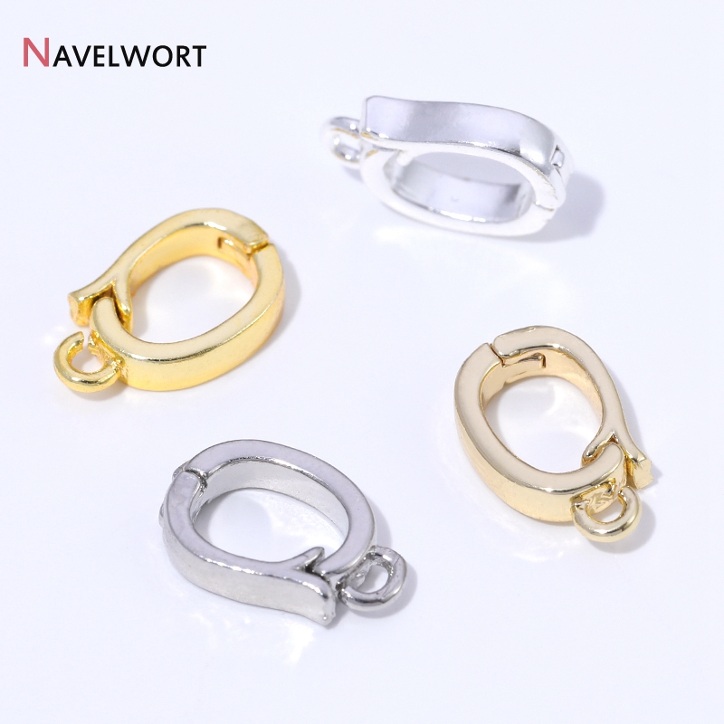 Jewelry Making Metals - 14K/18K金メッキ真鍮製ヒンジ付きネックレスエンハンサー、ネックレス製作アクセサリー、ペンダントベイルクラスプ、ジュエリー材料