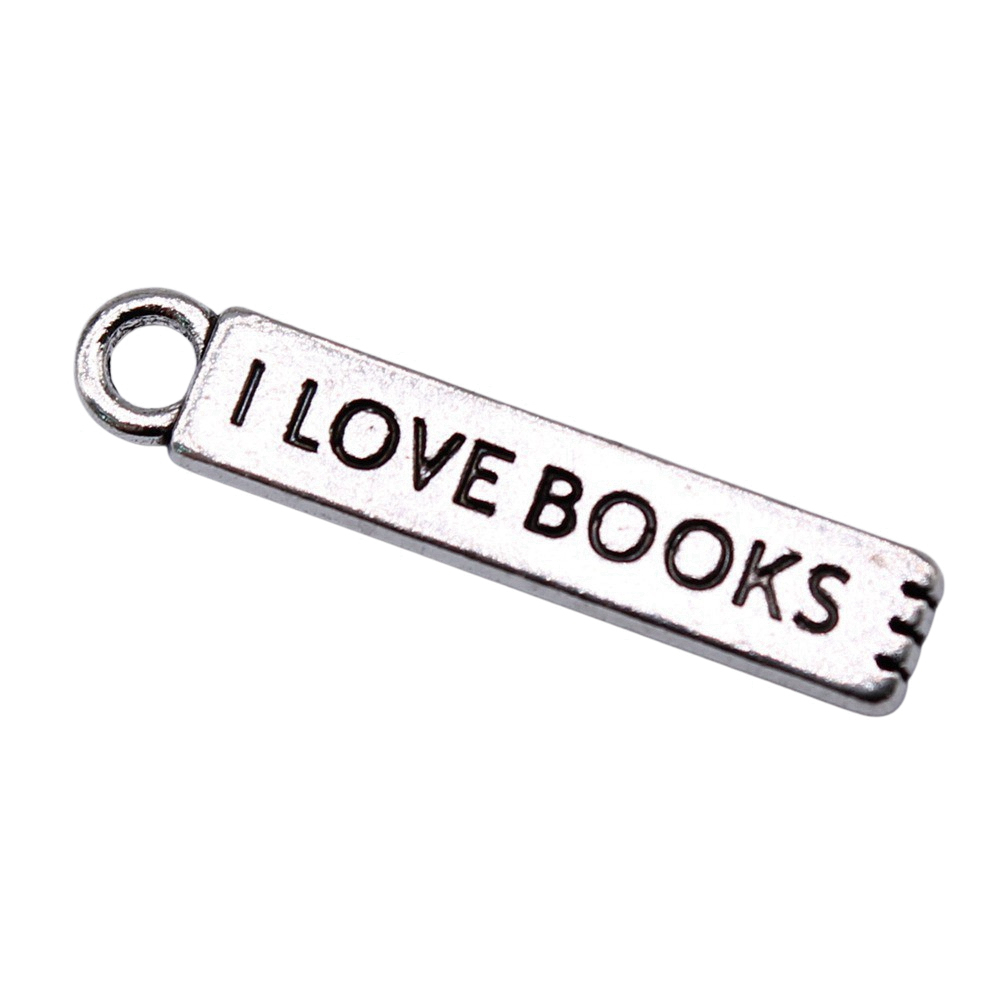 Jewelry Making Guide Book - ジュエリー製造、材料、20ピース/ロットのi loveブックチャーム
