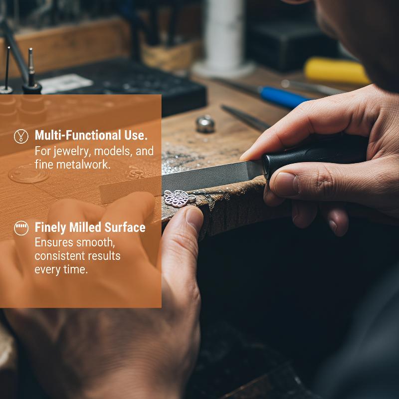 Jewelry Making Metals - 10個入り金属製ニードルファイルキット、滑り止めハンドル付き精密ハンドファイルセット、ジュエリー製作、金属、木材、DIYクラフト修理用