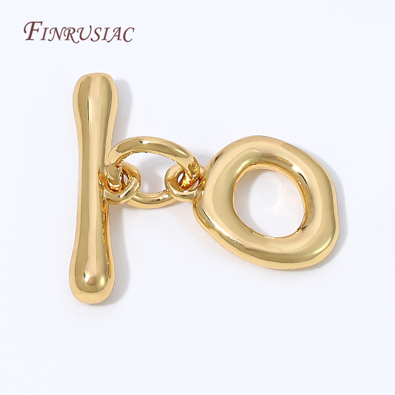 Toggle Clasp Gold - 18K金メッキ不規則オーバルOTトグルクラスプ、滑らかなTバーカードクラスプ、ネックレスブレスレットDIYジュエリー製作コネクターパーツ