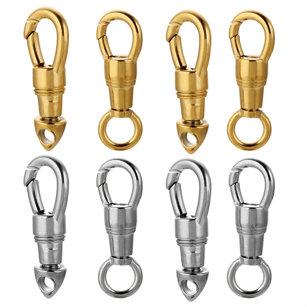 2 ピース/ロットステンレス鋼バッグキーチェーンフッククラス - Toggle Clasp Gold のレビューと価格