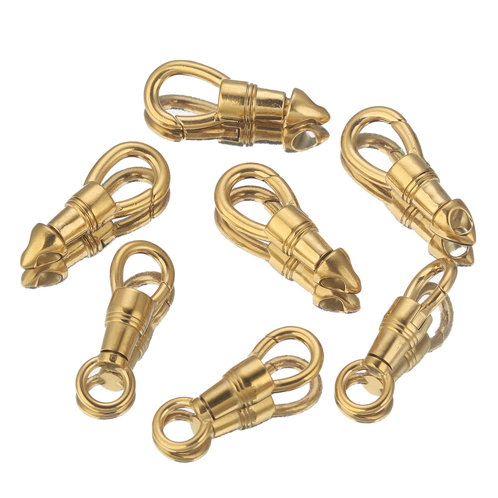 2 ピース/ロットステンレス鋼バッグキーチェーンフッククラス - Toggle Clasp Gold のレビューと価格
