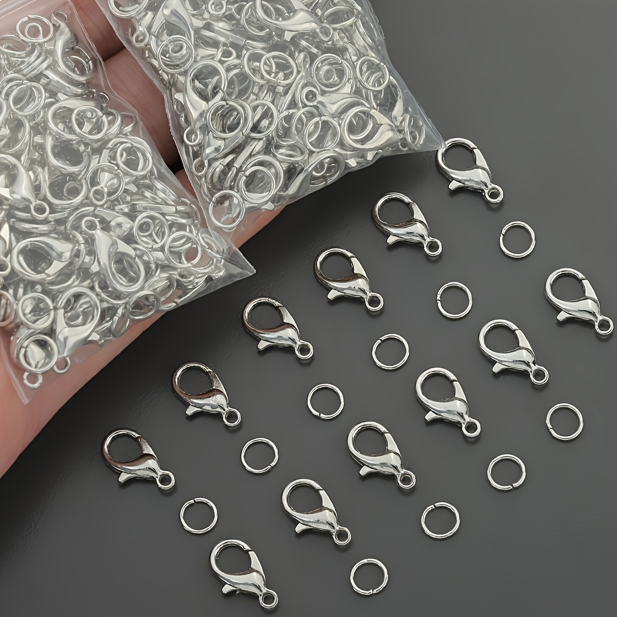 1/2/300 個ロブスタークラスプオープンジャンプリングコ - Jewelry Making Equipment のレビューと価格