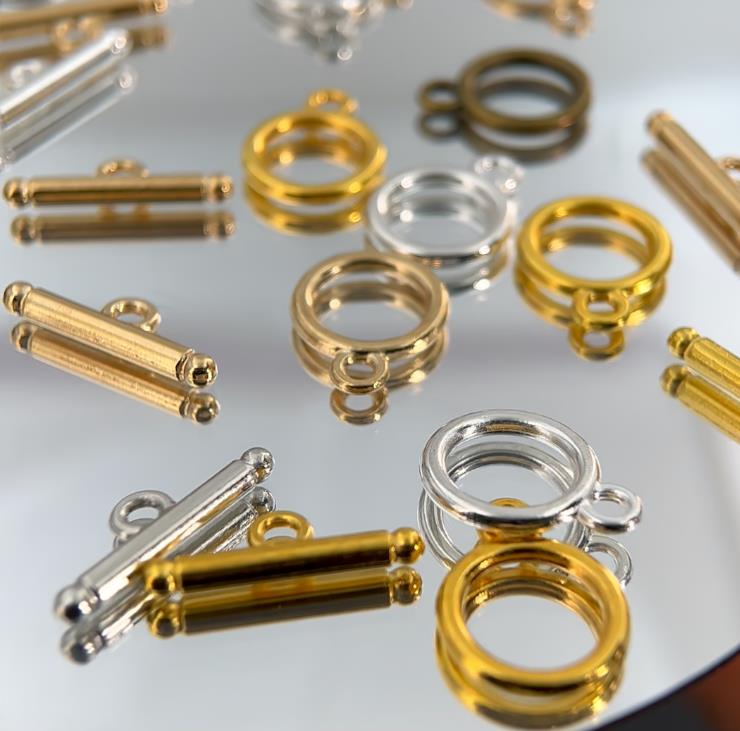 10 セット/ロット金属 OT クラスプコネクタブレスレット - Toggle Clasp Gold のレビューと価格