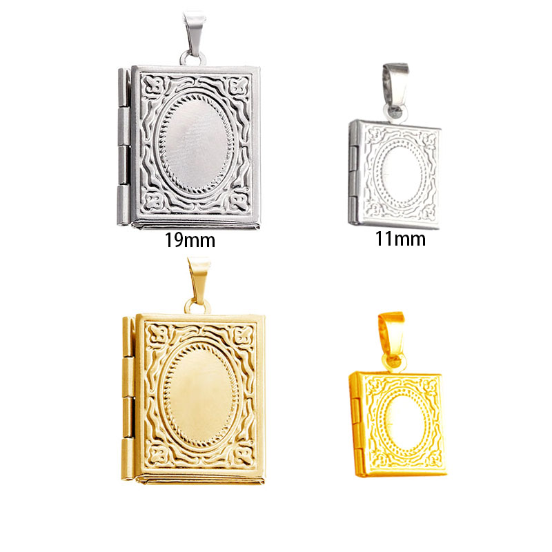 10pc DIY 彫刻小さなブックロケットステンレス鋼ペンダ - Jewelry Making Guide Book のレビューと価格