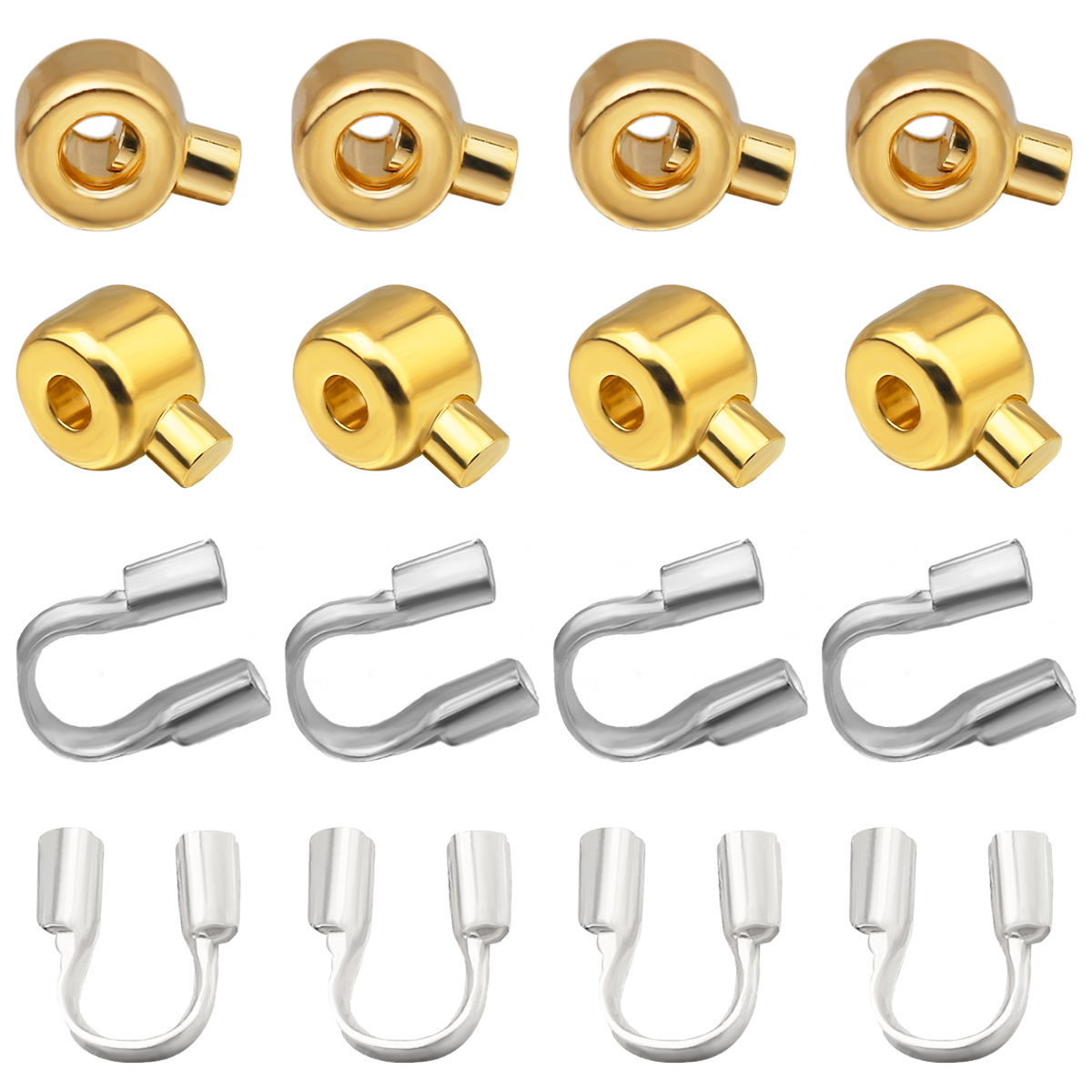 20 個の位置決めビーズ銅鋼ゴールドカラーワイヤープロテクタ - Jewelry Making Gold Wire のレビューと価格