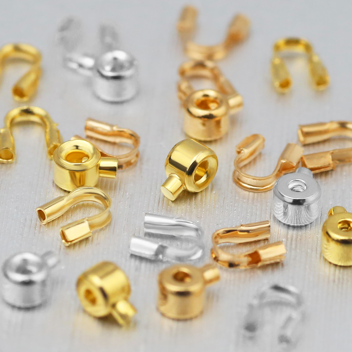 20 個の位置決めビーズ銅鋼ゴールドカラーワイヤープロテクタ - Jewelry Making Gold Wire のレビューと価格
