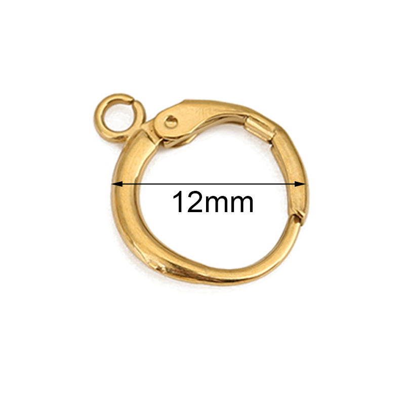 10 個 PVD ​​色褪せないステンレス鋼のイヤリングフッ - Jewelry Making Metals のレビューと価格