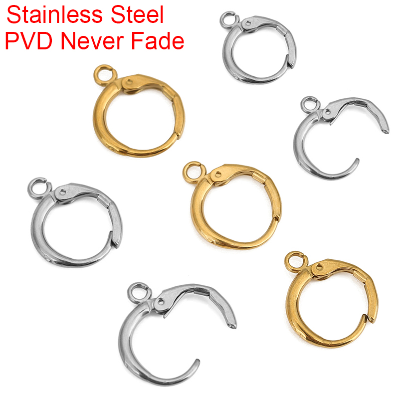 10 個 PVD ​​色褪せないステンレス鋼のイヤリングフッ - Jewelry Making Metals のレビューと価格