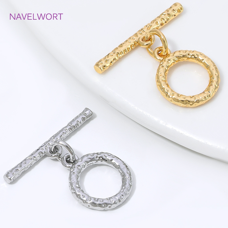 真鍮製コネクタークラスプ、ジュエリー製作用、18Kゴールドメ - Toggle Clasp Gold のレビューと価格