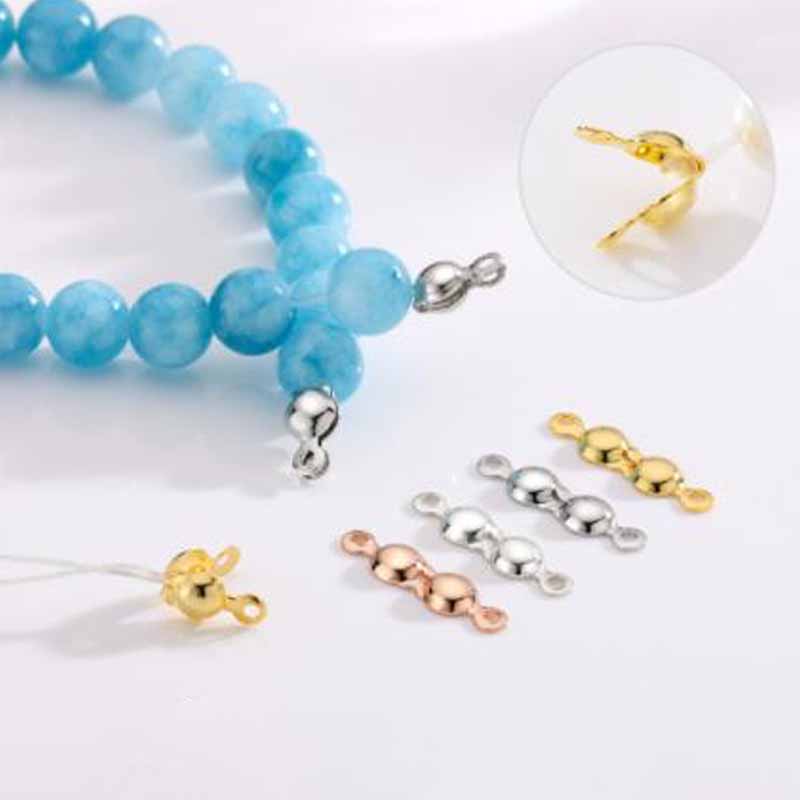 4個入り 本物の純銀925製 クロージャーエンドビーズ クラ - Jewelry Making Metals のレビューと価格