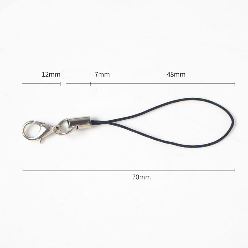 50/100 個ブラックホワイトストラップチャームコードスト - Jewelry Making Equipment のレビューと価格