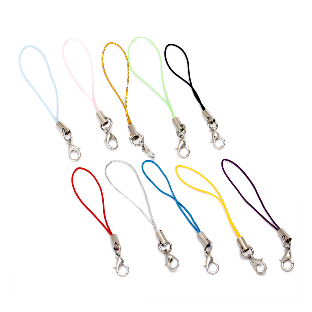 50/100 個ブラックホワイトストラップチャームコードスト - Jewelry Making Equipment のレビューと価格