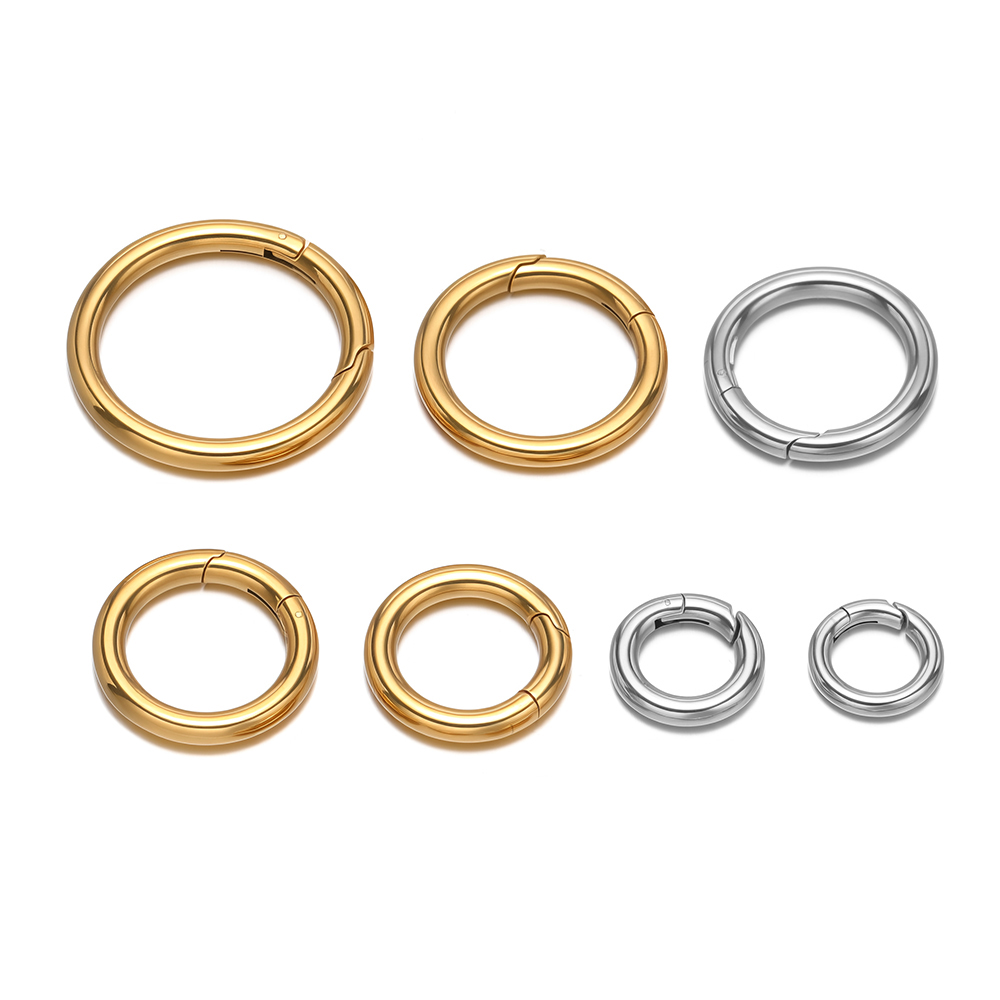 2個/ロット 丸型スプリングクラスプ ステンレス鋼 金メッキ - Jewelry Making Metals のレビューと価格