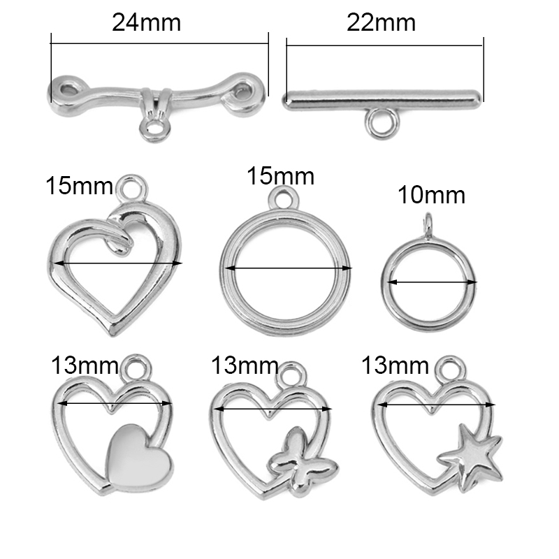 5セットPVD加工ステンレス鋼OTクラスプトグルブレスレット - Jewelry Making Metals のレビューと価格