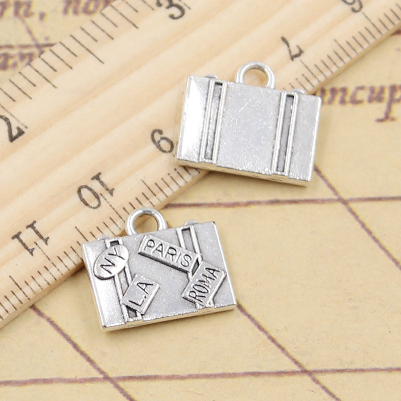 10 個チャーム旅行バッグニューヨークパリローマラ 15 × - Jewelry Making York のレビューと価格