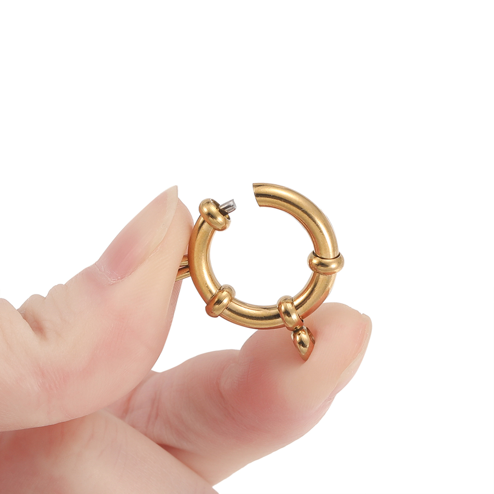 2 個のステンレス鋼ラウンドスプリングクラスプフックブレスレ - Jewelry Making Metals のレビューと価格