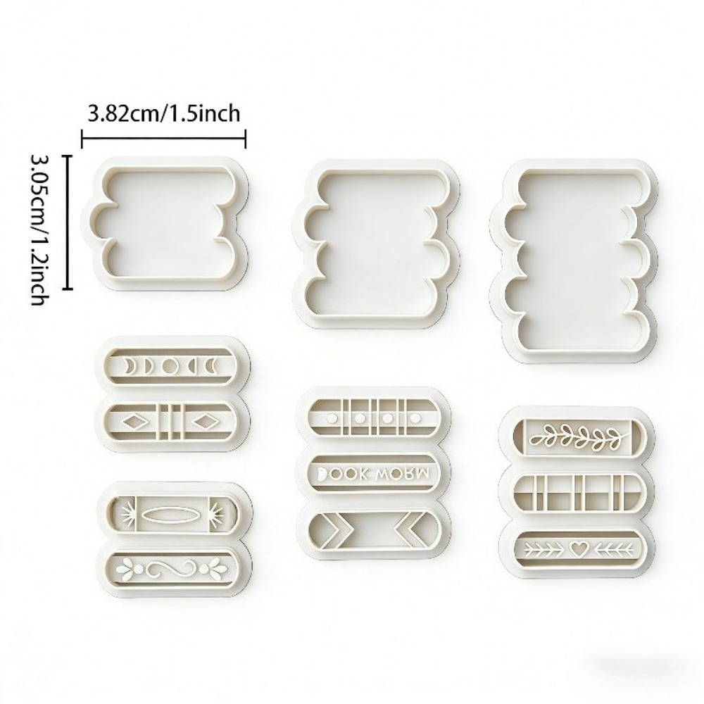 7個/セット ブックスタック型ポリマークレイカッターセット  - Jewelry Making Guide Book のレビューと価格