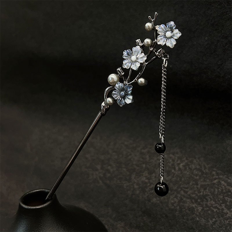 クラシックヘアスティック箸インクカラーフラワーメタルフリンジ - Jewelry Making Metals のレビューと価格