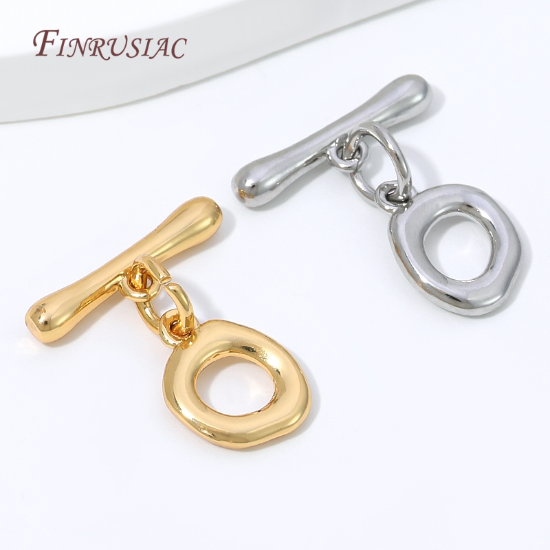 18K金メッキ不規則オーバルOTトグルクラスプ、滑らかなTバ - Toggle Clasp Gold のレビューと価格